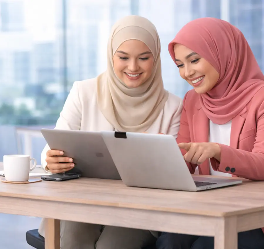 Women entrepreneurs collaborating